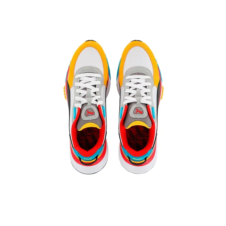 PUMA Wild Rider Rollin Casual Shoes Unisex Low Top Black/White/Yellow/Blue/Red-2