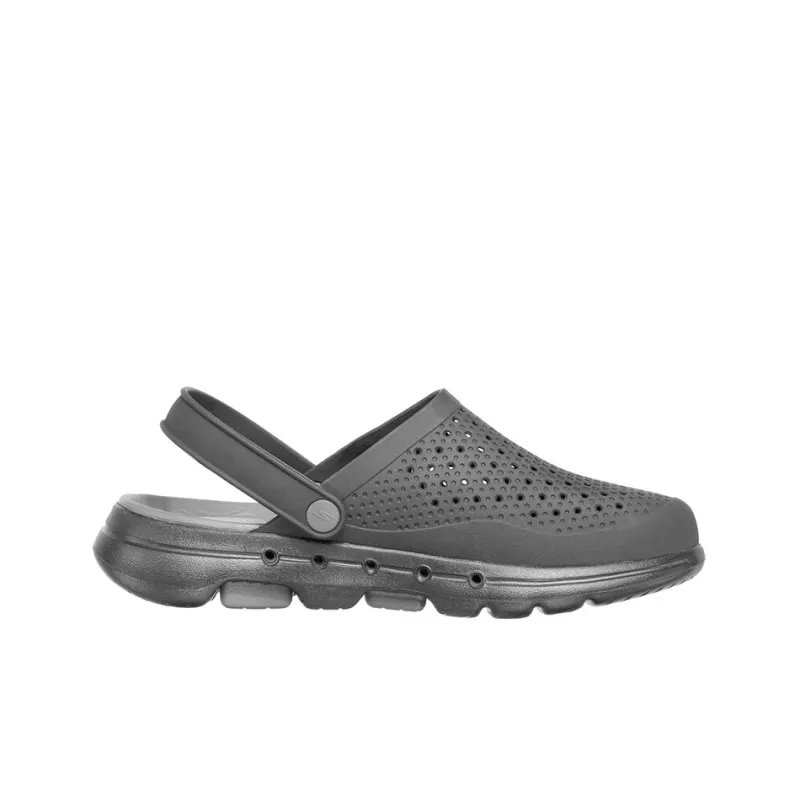 Skechers Go Walk 5 Rubber Sole Odor Resistant Slip Resistant Wrap toe Slippers Men's Black-1