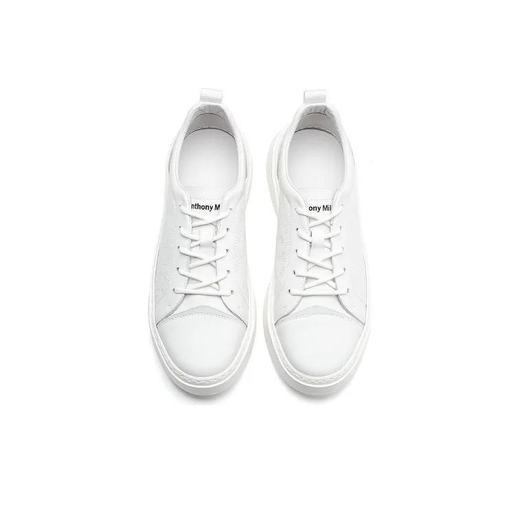 Anthony Miles Stylish Skateboarding Shoes Men's White-2