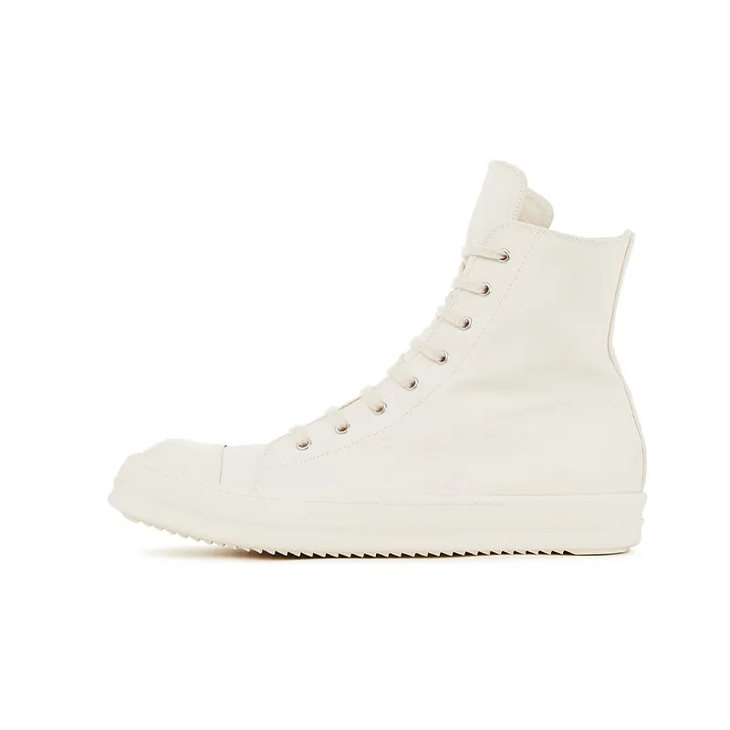 Rick Owens DRKSHDW Canvas Shoes Men High Top White-0