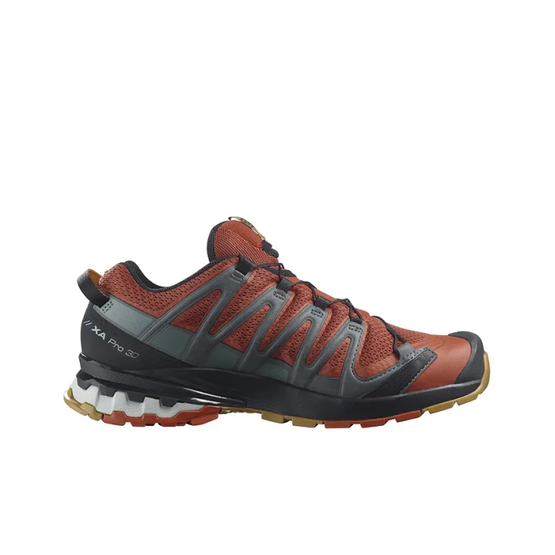 SALOMON XA Pro 3D V8 Outdoor Shoes Men Low-Top Brick Red-1