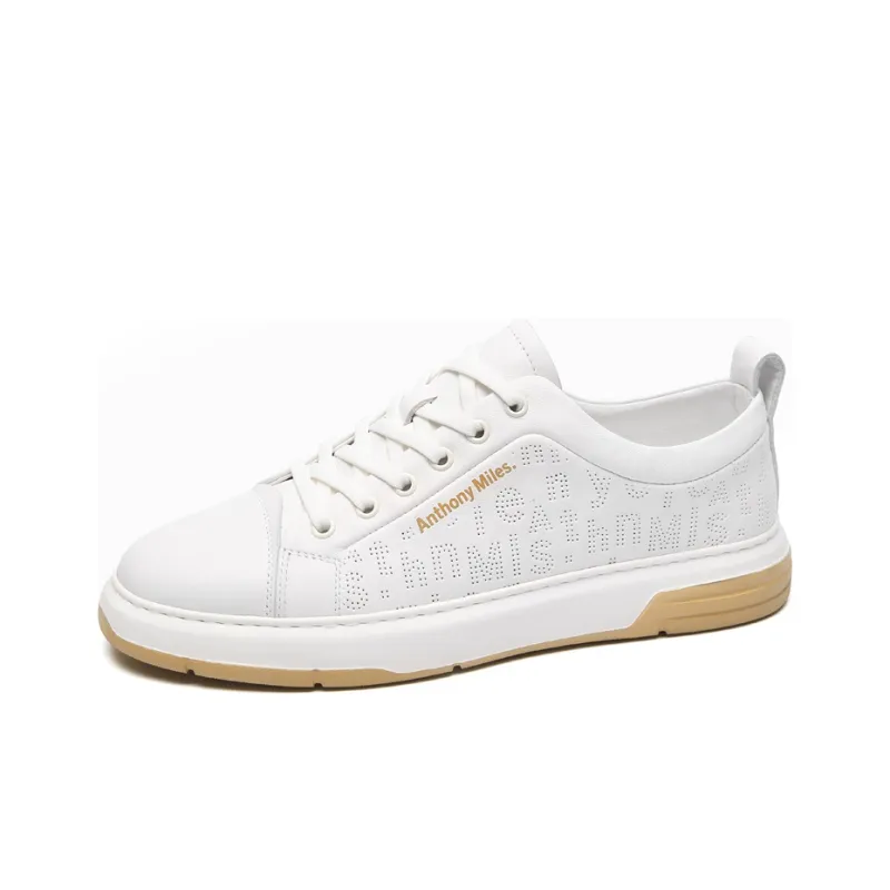 Anthony Miles Stylish Skateboarding Shoes Men's White-1
