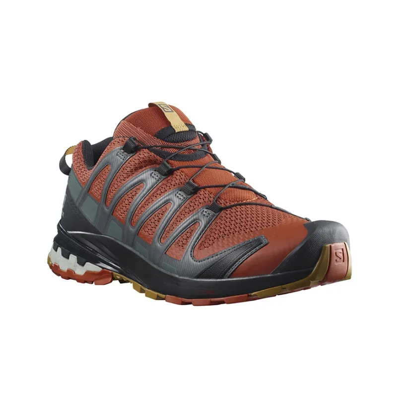 SALOMON XA Pro 3D V8 Outdoor Shoes Men Low-Top Brick Red-2