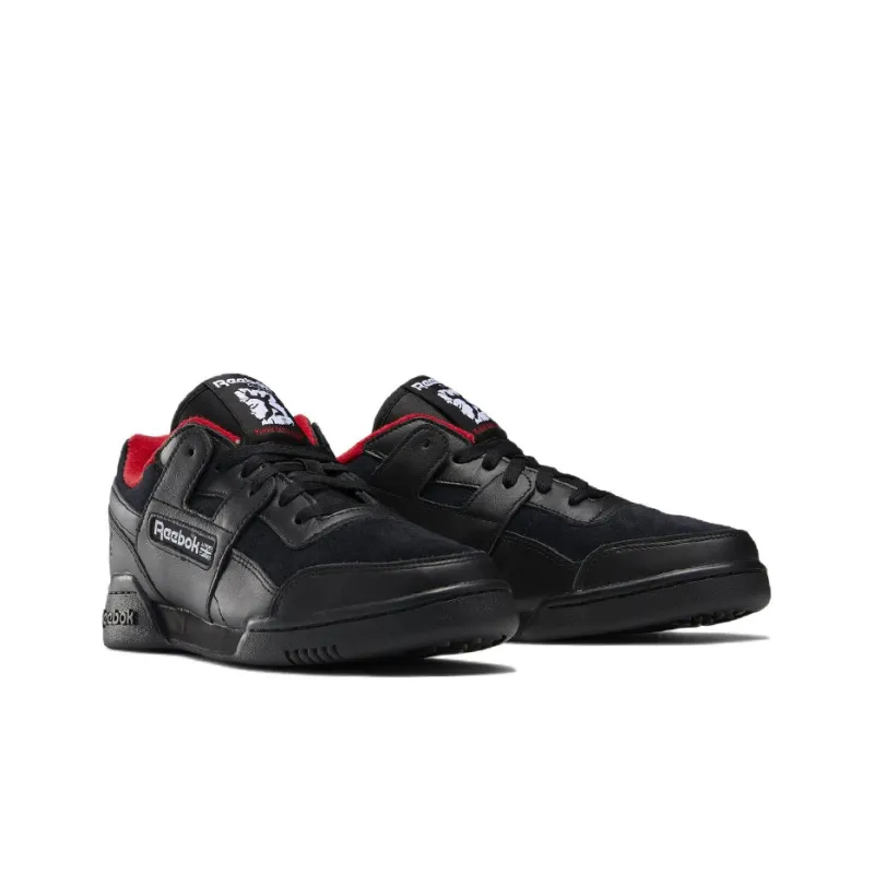 Reebok Workout Plus Casual Skateboarding Shoes 'Black Red'-2