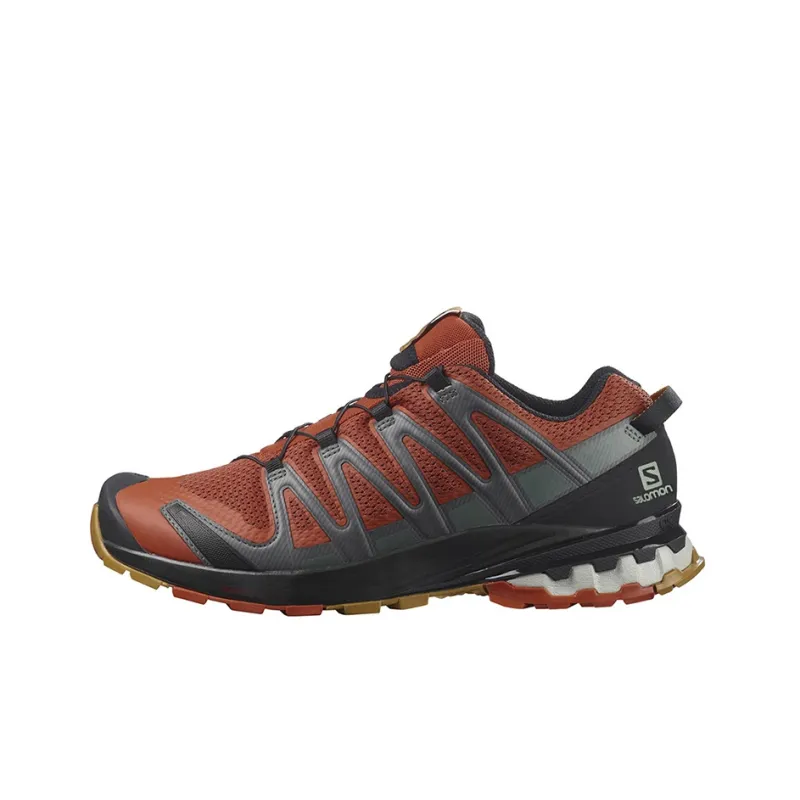 SALOMON XA Pro 3D V8 Outdoor Shoes Men Low-Top Brick Red-0