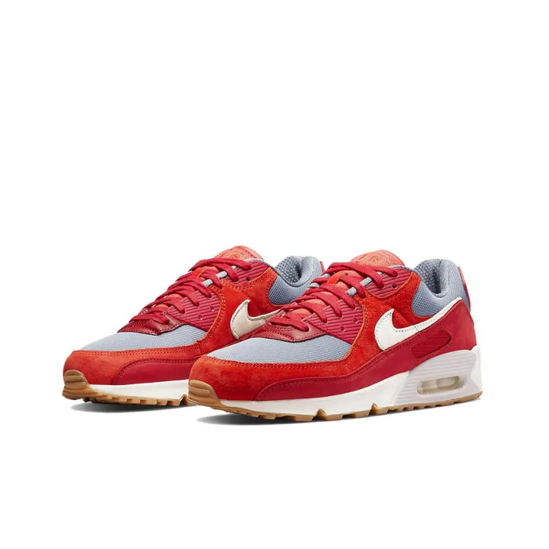 Nike Air Max 90 Premium Gym Red Smoke Grey Gum-2
