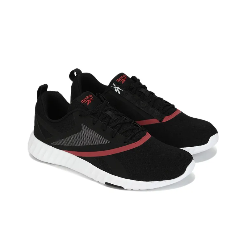 Reebok Cornwall Wear-Resistant Low-Top Running Shoes Men's Black Red-2