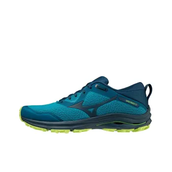 Mizuno Wave Rider TT Anti-Slip Wear-Resistant Breathable Lightweight Low-Top Running Shoes Men's Green Blue