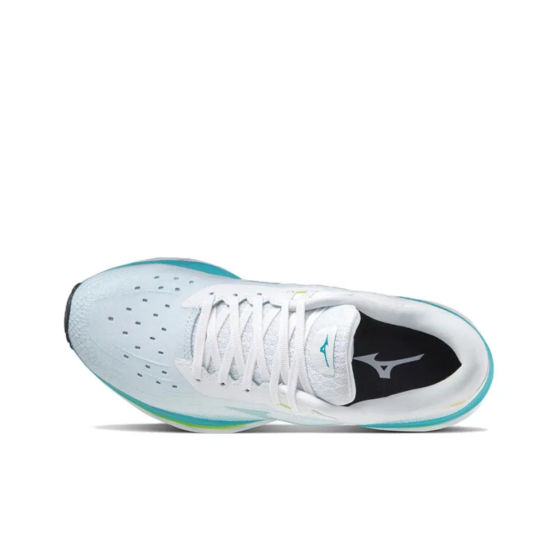 Mizuno Women's Wave Sky 5 'White Blue Curacao' Women's-2