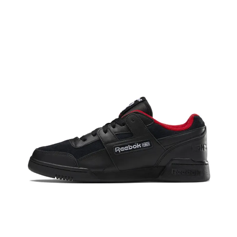 Reebok Workout Plus Casual Skateboarding Shoes 'Black Red'-0