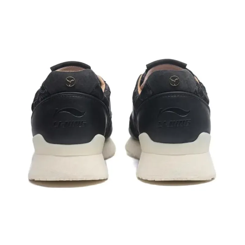 LiNing Classic Collection Cushioning, Slip Resistant, Abrasion Resistant, Lightweight Low Top Running Shoes Men's Black-3