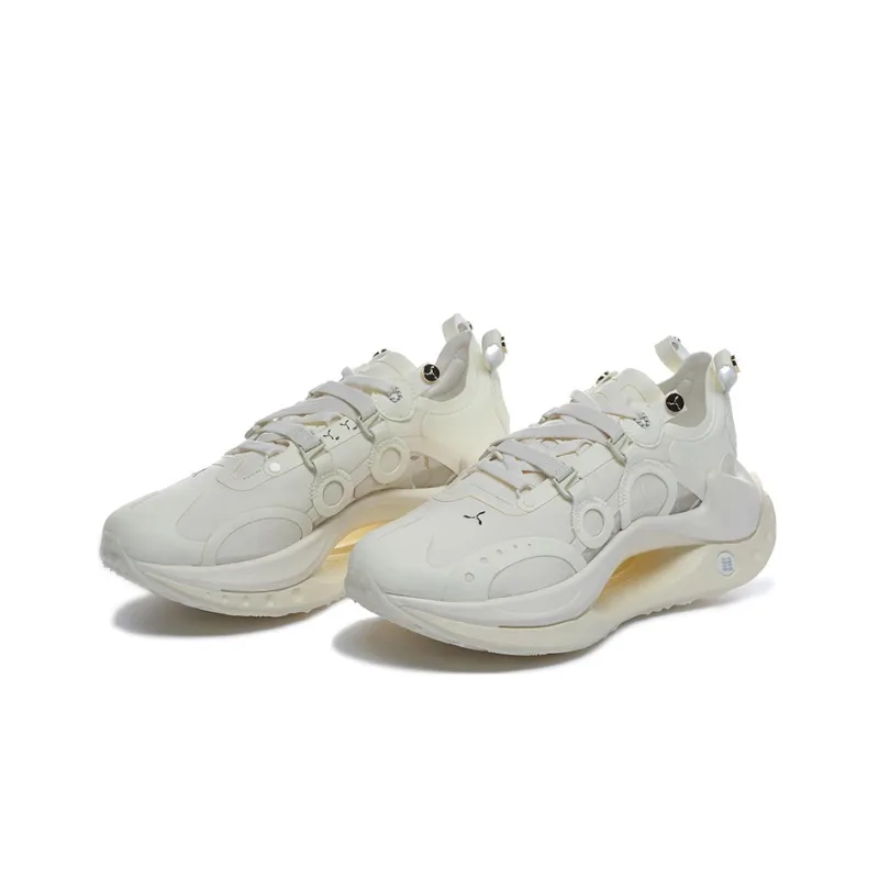 LiNing Cushioning, Slip Resistant, Abrasion Resistant, Lightweight, Rebound Low Top Sports Casual Shoes Men's Ecru-2