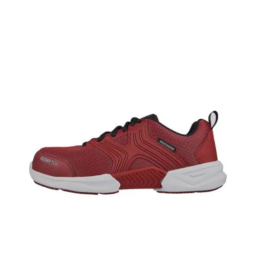 Skechers Work Lifestyle Shoes Men Low-Top Red