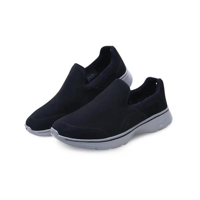 Skechers Go Walk 4 Cushioning Anti-Slip And Wear-Resistant Low-Top Casual Shoes Men's Black Gray-2