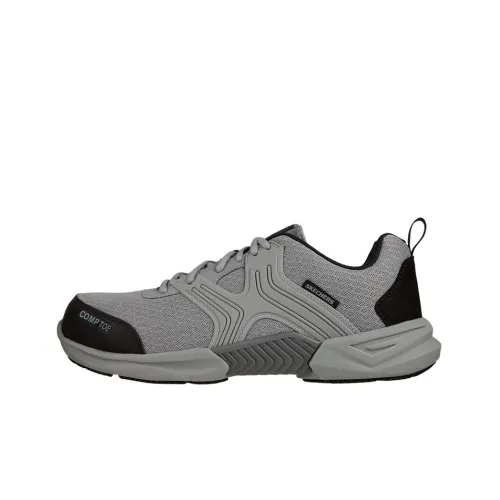 Skechers Work Casual Shoes Men Low-Top Gray