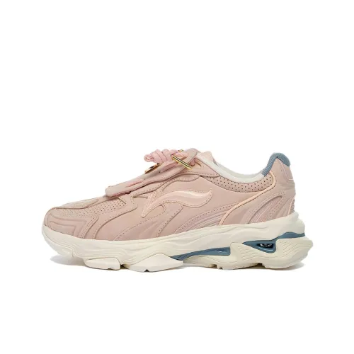 LI-NING 1990 Casual Shoes Women's Low-Top Peach Mousse Pink