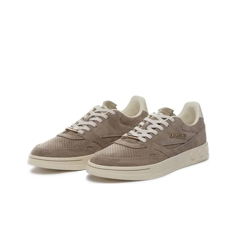 LiNing Classic Collection Anti-Slip And Wear-Resistant Lightweight Low-Top Skateboard Shoes Men's Brown-1