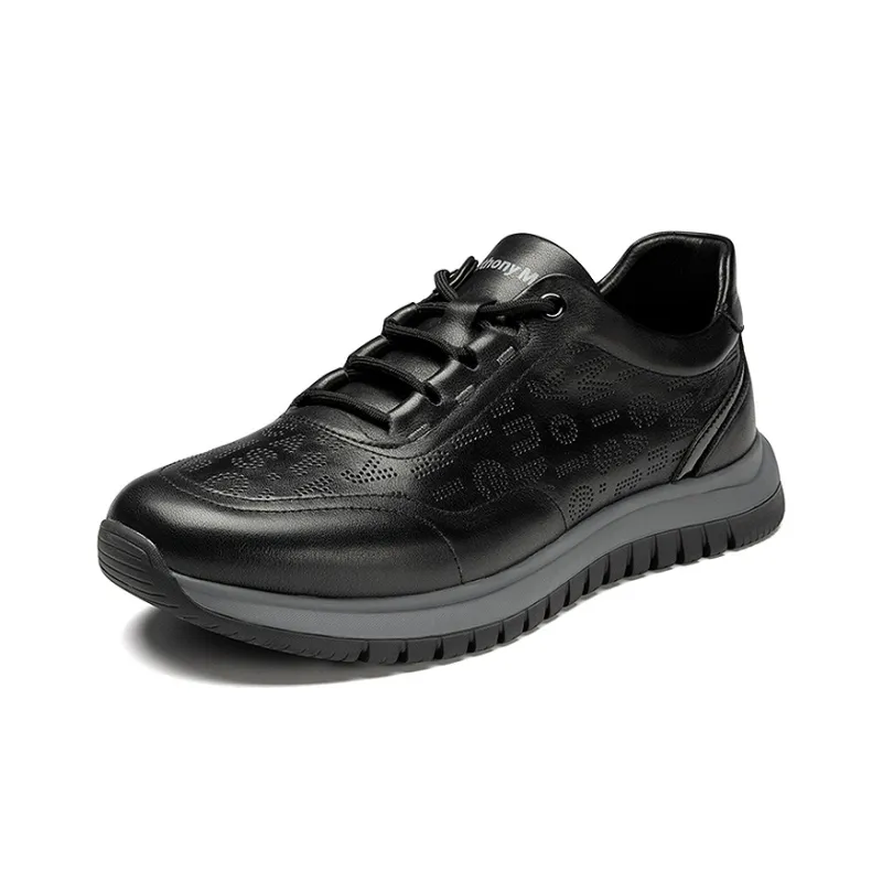 Anthony Miles Breathable Low Top Running Shoes Men's Black-1