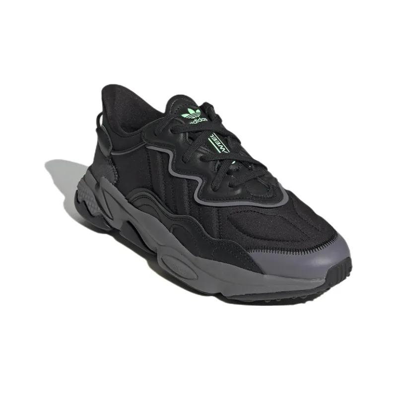 Adidas Ozweego 'Black Charcoal Screaming Green'-2