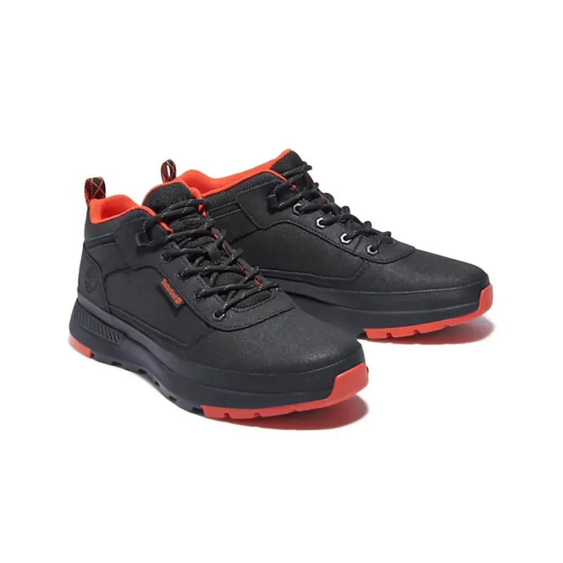 Timberland Field Trekker Anti-Slip Wear-Resistant Mid-Top Casual Shoes Men's Black Red-3