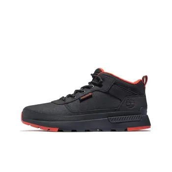 Timberland Field Trekker Anti-Slip Wear-Resistant Mid-Top Casual Shoes Men's Black Red
