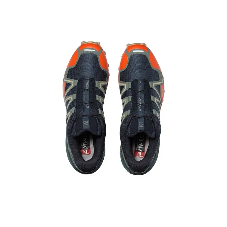 SALOMON Speedcross 3 Mood Indigo Balsam Green Red Orange-2