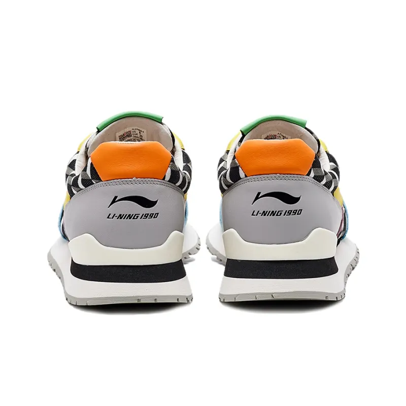 LiNing Cushioned Anti-Slip And Wear-Resistant Lightweight Low-Top Retro Running Shoes Women's Multicolor-4