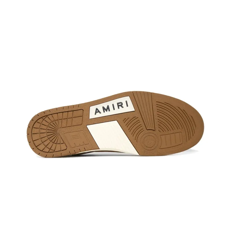 AMIRI Skel Top Low 'White Brown'-4