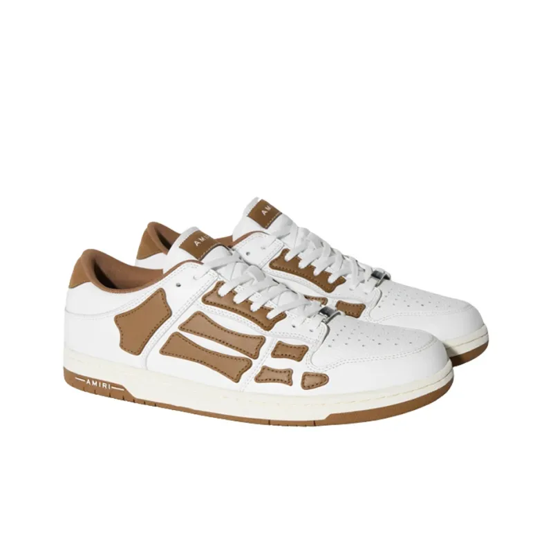 AMIRI Skel Top Low 'White Brown'-2
