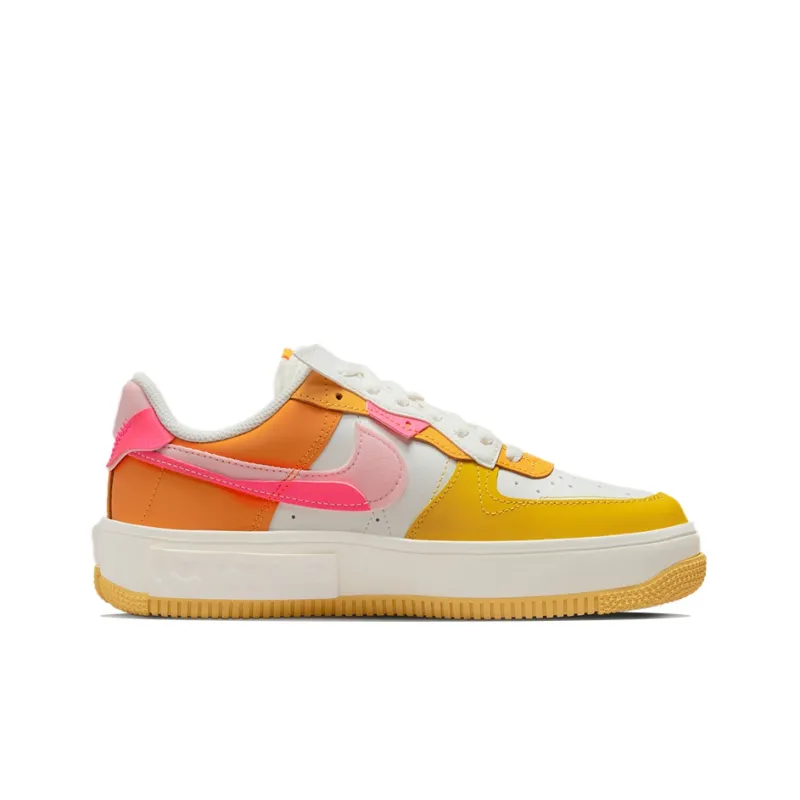 Nike Air Force 1 Fontanka Summit White Yellow Orange Women's-1