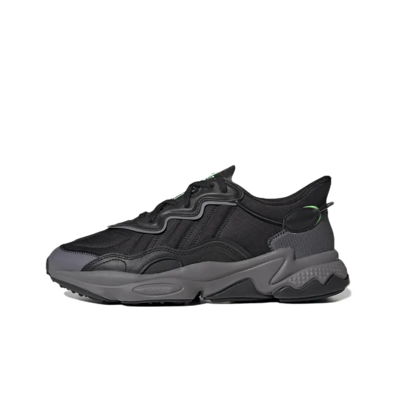 Adidas Ozweego 'Black Charcoal Screaming Green'-0