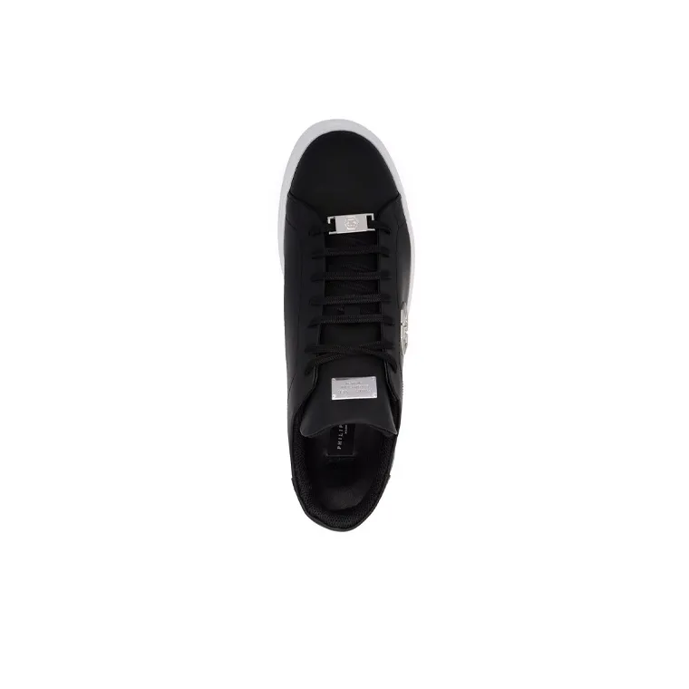 PHILIPP PLEIN Hexagon Low-top Leather Sneakers-4