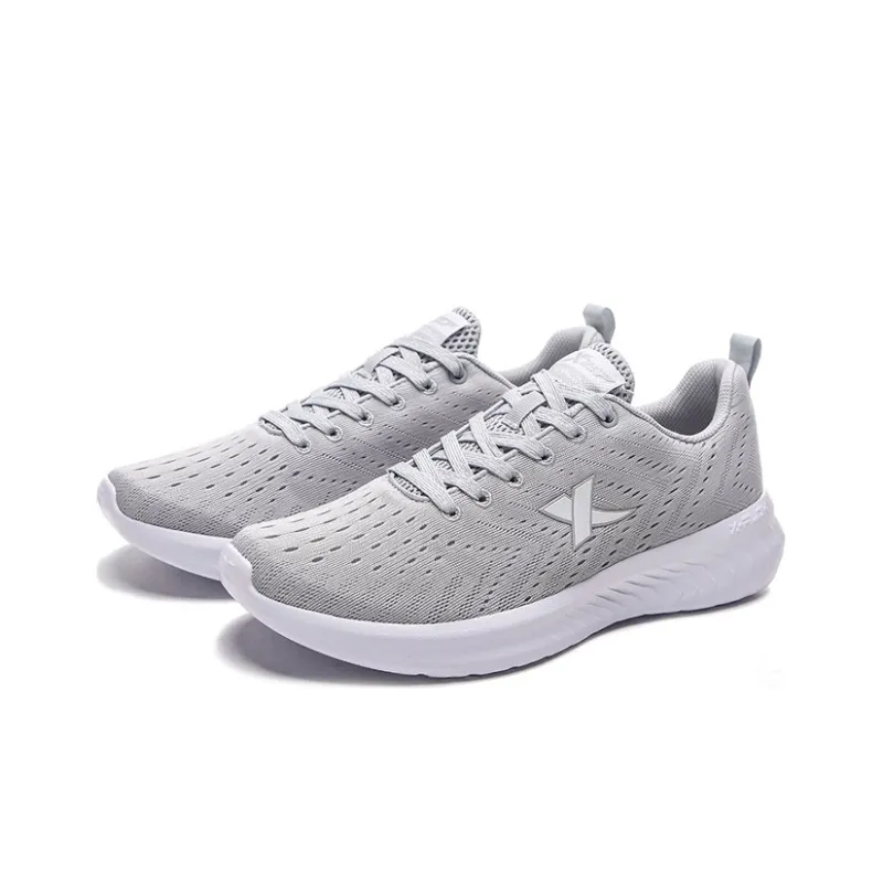 XTEP Hydrogen Wind Technology Breathable Lightweight Low Top Casual Running Shoes Men's Gray-2