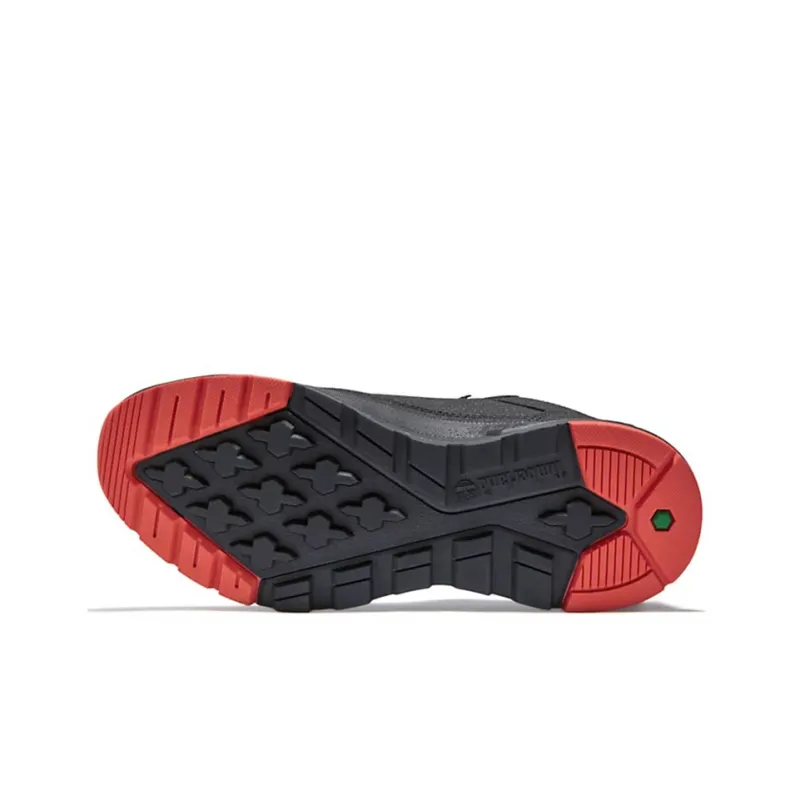 Timberland Field Trekker Anti-Slip Wear-Resistant Mid-Top Casual Shoes Men's Black Red-5