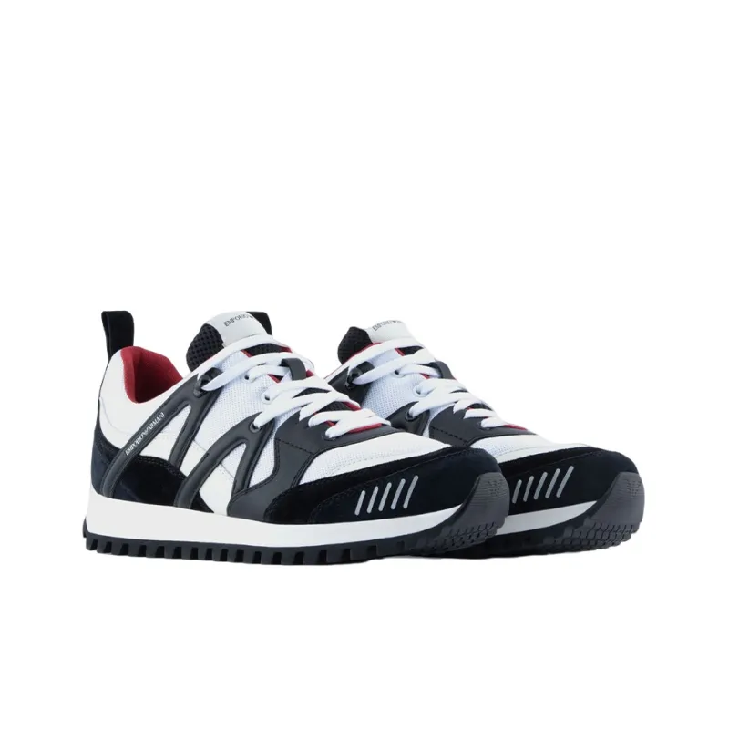 EMPORIO ARMANI Anti Slip Wear Resistant Low Top Casual Shoes Men's Marine Blue-2