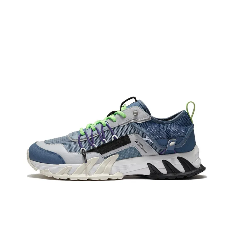 LiNing Cushioning, Slip Resistant, Abrasion Resistant, Breathable, Lightweight Low Top Running Shoes Men's Blue White-0