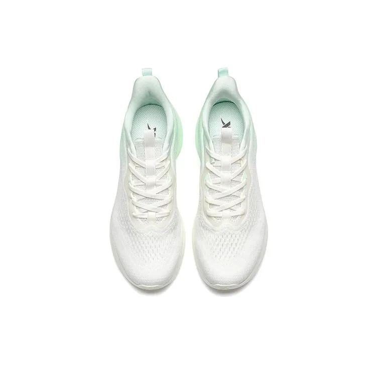 XTEP Cushioning Anti-Slip Wear-Resistant Breathable Lightweight Rebound Low-Top Running Shoes Women's Green White-2