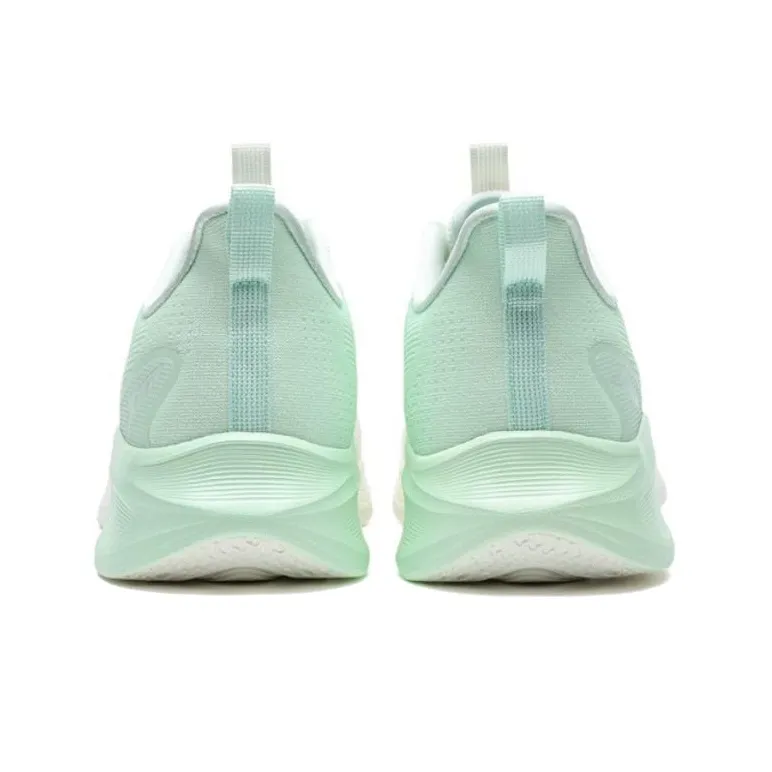 XTEP Cushioning Anti-Slip Wear-Resistant Breathable Lightweight Rebound Low-Top Running Shoes Women's Green White-3