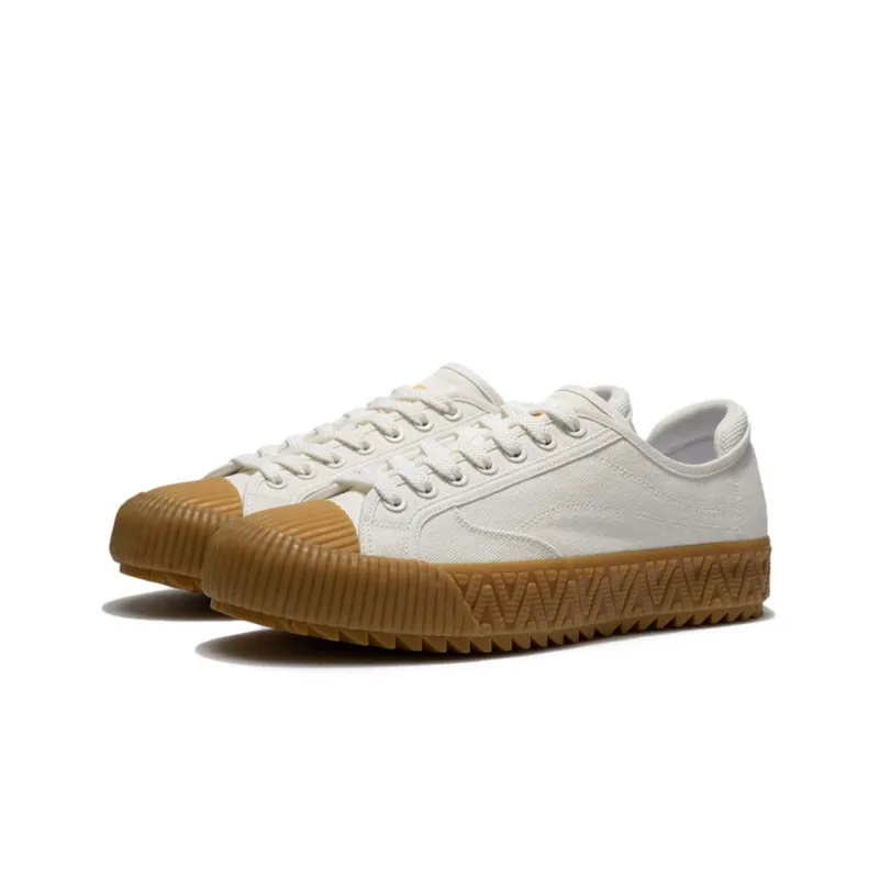 LiNing CF Treading Waves Low Top Skateboard Shoes Men's Ecru-2