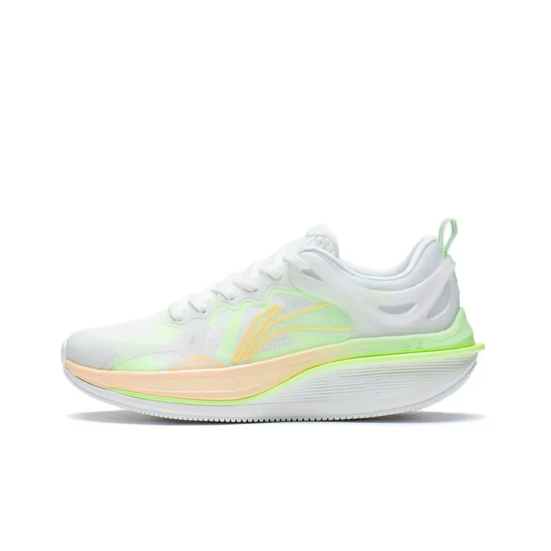 LINING WuShi 5S 2.0 Running Shoes Women's Low Top Champagne White-0