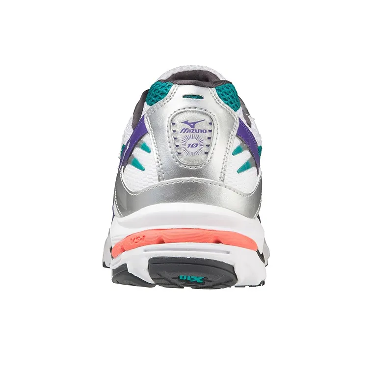 Mizuno Wave Rider 10 White Silver Teal Purple-3