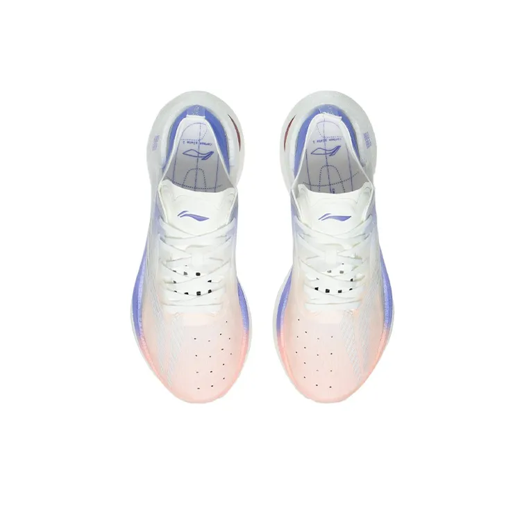 LINING Absolute Phantom 1.0 Running Shoes Women's Low Top Neon Soft Orange/Neon Hydrangea Blue Purple-3