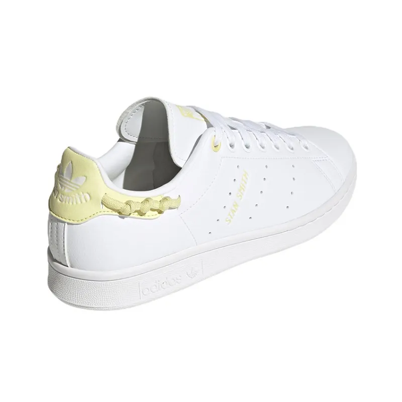 Adidas Originals StanSmithStanSmith Wear-Resistant Low-Top Skateboard Shoes Women's White Yellow-3