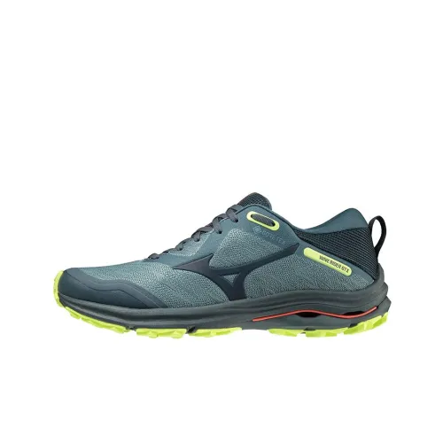 Mizuno Rider Running Shoes Men Low-Top Dark Green/Neon Yellow