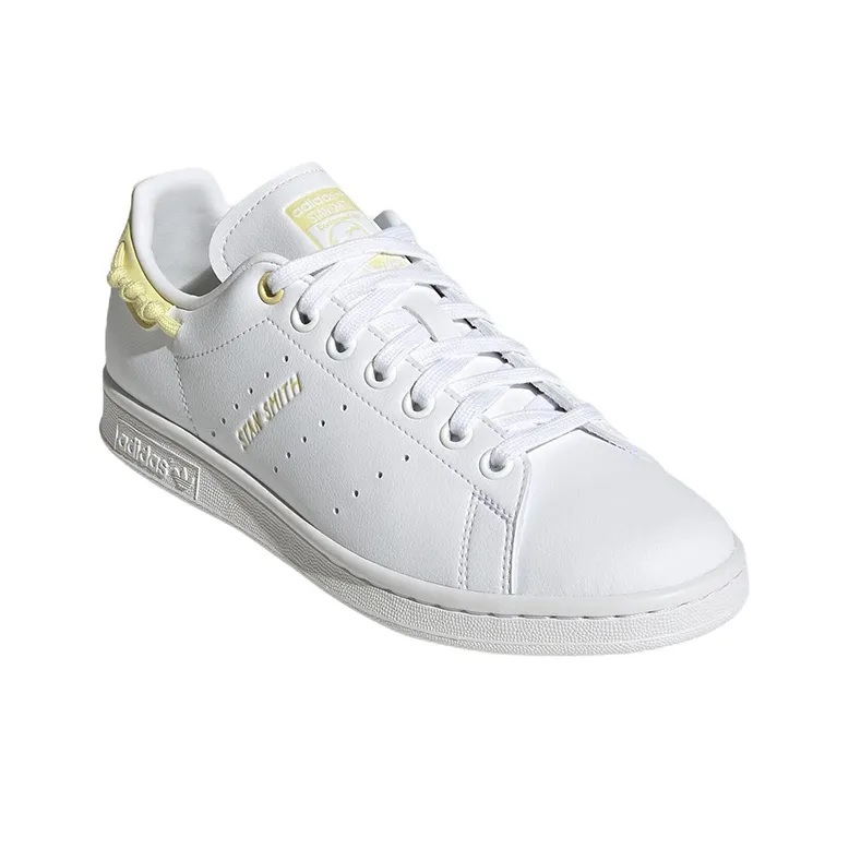 Adidas Originals StanSmithStanSmith Wear-Resistant Low-Top Skateboard Shoes Women's White Yellow-2