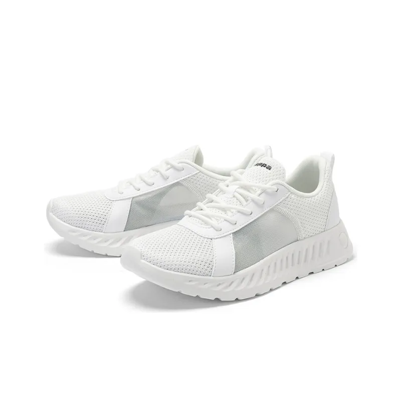 Kappa Breathable Wear-Resistant Cushioning Lightweight Low-Top Casual Running Shoes Unisex White Gray-2