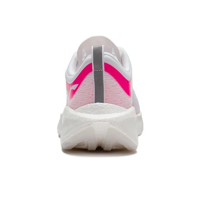 LiNing Super Light 19 Cushioned Slip Resistant Running Shoes Women's White Pink-5