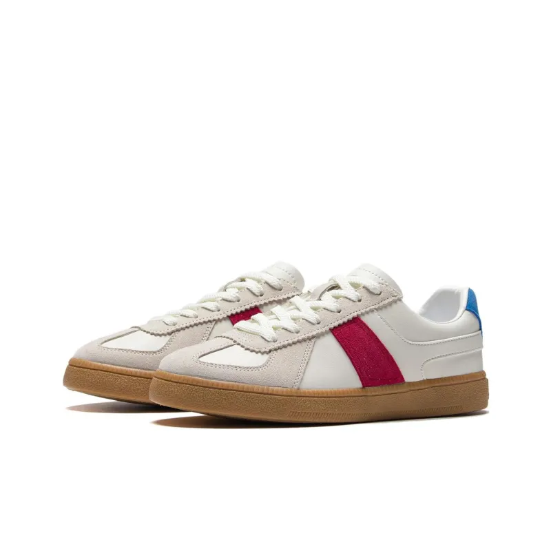 LiNing Yunchuan Low-Top Skateboard Shoes Women's White Red-2