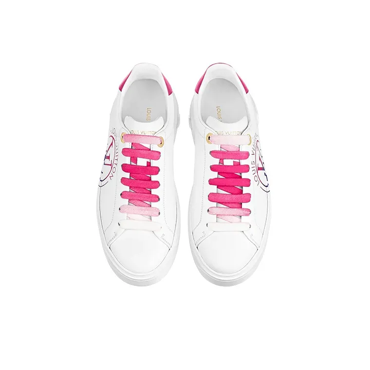 LOUIS VUITTON Lv Time Out Sneakers 'White Pink' Women's-4