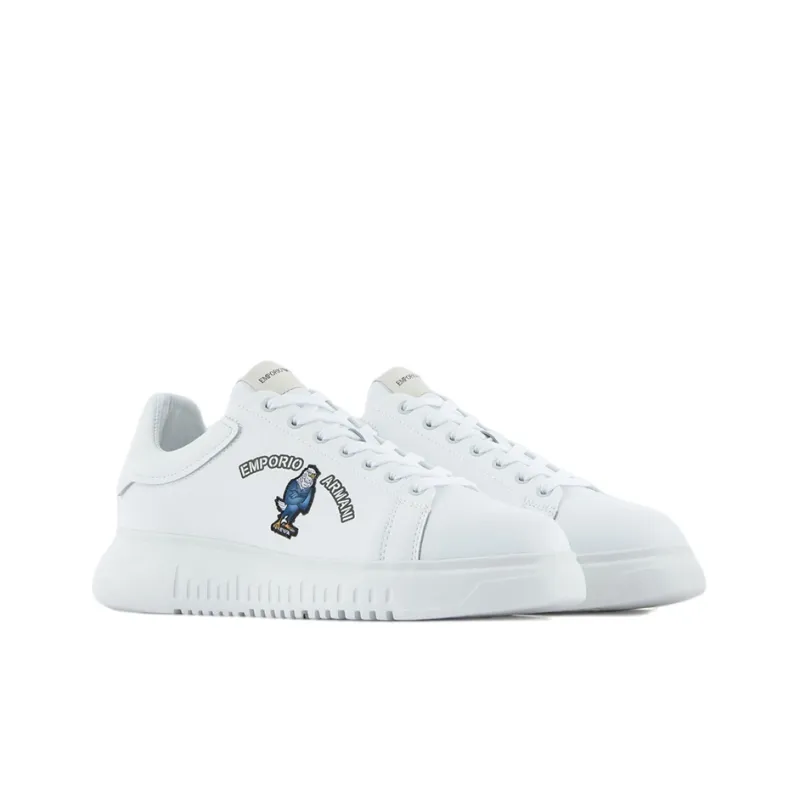 EMPORIO ARMANI Manga Capsule Anti-Slip Wear-Resistant Low-Top Casual Shoes Men's White-3
